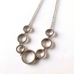 Diamond and silver statement necklace